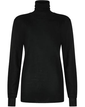 Saint Laurent Turtleneck Wool Jumper - Black