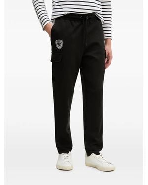 Blauer Logo-Patch Drawstring Track Pants - Black