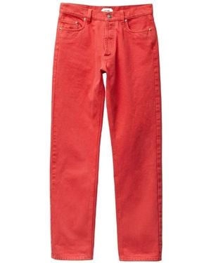 Versace Vaqueros Rectos - Rojo