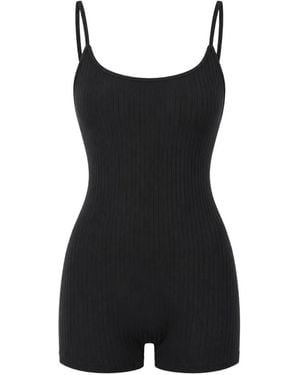 Rip Curl Jane Ribbed-Knit Swimsuit - Black