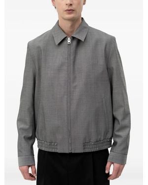 HUGO Zip-Up Elasticated-Hem Jacket - Gray