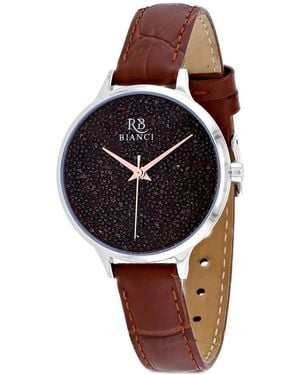 Roberto Bianci Gemma Crystal-Embellished Watch - Brown