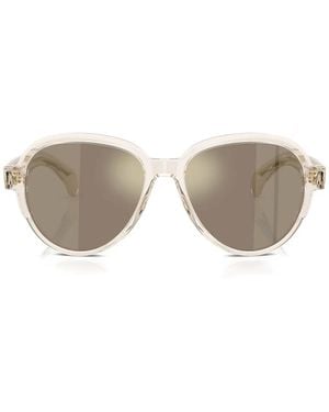 Moncler Swanspan Transparent Round-Frame Sunglasses - Multicolour