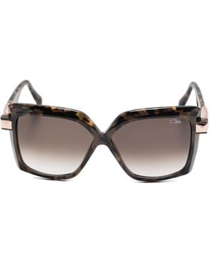 Cazal Geometric-Frame Sunglasses - Brown