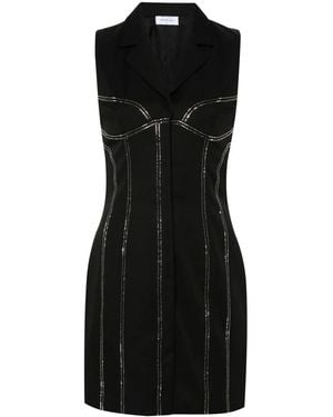 Off-White c/o Virgil Abloh Crystal-Embellished Mini Dress - Black