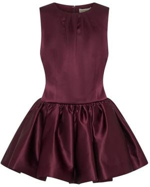 Nicholas Karina Gathered Mini Dress - Purple