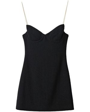 Miu Miu Abito Corto Con Scollo A Cuore - Nero