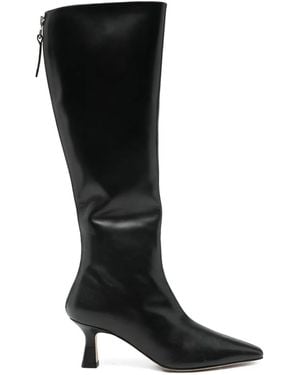 Aeyde Botas Altas Con Cremallera - Negro