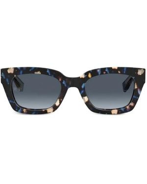 Tommy Hilfiger Lunettes De Soleil Rectangulaires À Effet Écailles De Tortue - Noir