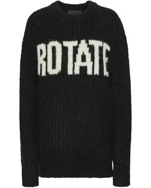 ROTATE BIRGER CHRISTENSEN Pullover mit Logo-Detail - Schwarz
