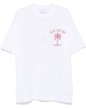 BLUE SKY INN Surf Palm-Print T-Shirt - White