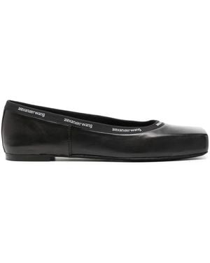 Alexander Wang Logo Binding Billie Flat - Black