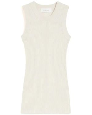 Sportmax Ribbed Tank Top - White