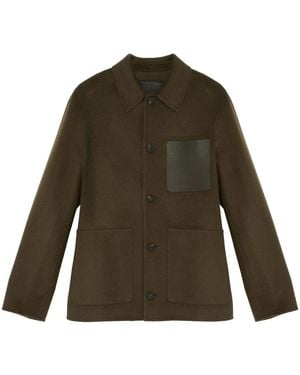 Yves Salomon Chest-Pocket Shirt Jacket - Green