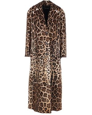 Dolce & Gabbana Mantel mit Leoparden-Print - Natur