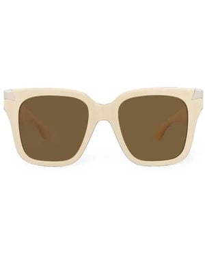 McQueen Square-Frame Sunglasses - Natural