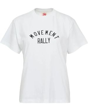 Rally Movement Logo-Print Crew-Neck T-Shirt - White