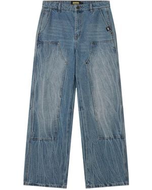Mini Cream Vaqueros A Paneles - Azul