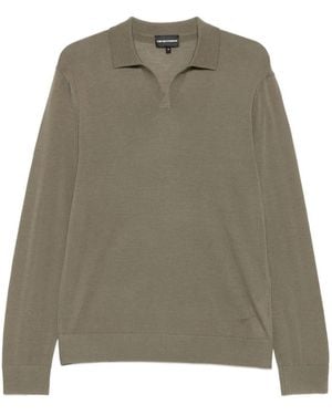 Emporio Armani Polo-Collar Sweater - Green