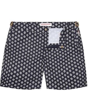 Orlebar Brown Mid-Length Lumina Print Swim Shorts - Blue
