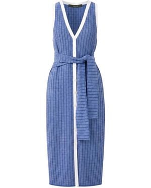 Toccin Bex Tie-Front Dress - Blue