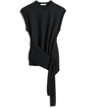 Lemaire Tie-Detail Vest - Black