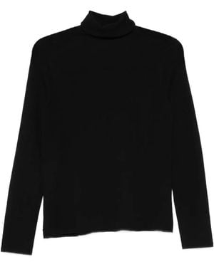 Majestic Filatures Roll-Neck Long-Sleeve Top - Black