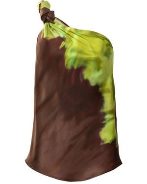 Silvia Tcherassi Yanet One-Shoulder Blouse - Green