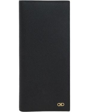 Ferragamo Gancini-Plaque Wallet - Black