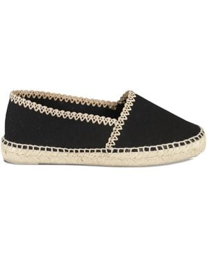 Castañer Whipstitch-Trim Espadrilles - Black