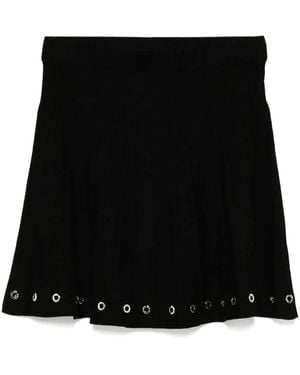 DKNY Gromet-Detailing Skirt - Black