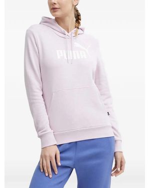PUMA Logo-Print Hoodie - White