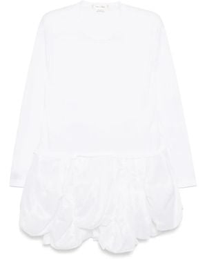 Comme des Garçons Long-Sleeved Ruffle Dress - White