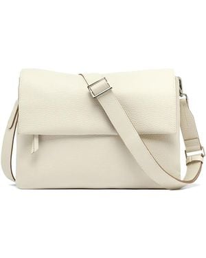 Gianni Chiarini Medium Three Grained-Leather Shoulder Bag - Natural