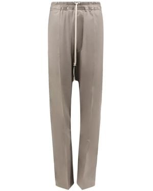 Rick Owens Drawstring-Waist Cotton Trousers - Grey