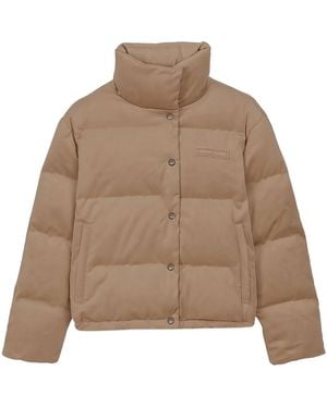 Rethinkit Studios Logo-Appliqué Padded Jacket - Natural