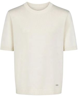 Tombolini Fein Gestricktes T-Shirt - Weiß