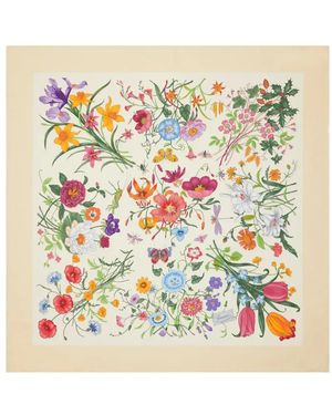 Gucci Floral-print scarf - Weiß