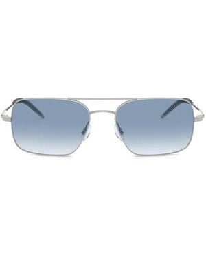 Oliver Peoples Victory Ii Rectangle-Frame Sunglasses - Blue