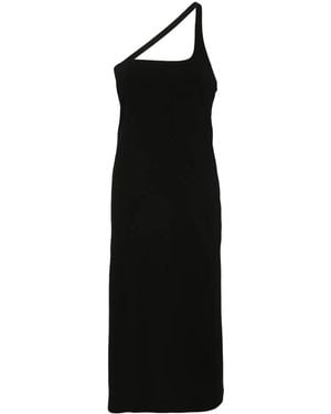 Gauchère Vestido midi con cuello halter - Negro
