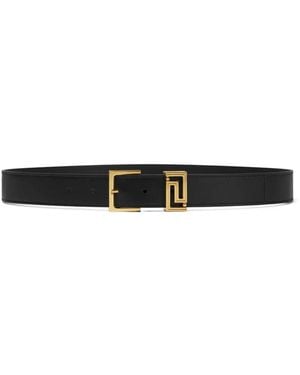 Versace Greca Buckle Belt - White