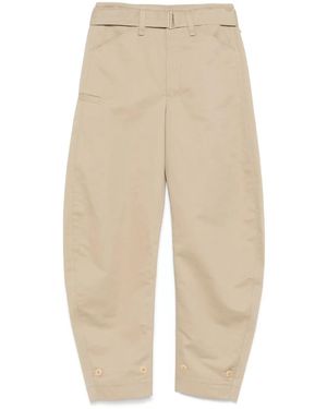 Lemaire Belted Tapered Pants - Natural