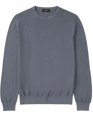 Ecoalf Crew-Neck Ribbed-Trim Jumper - Blue
