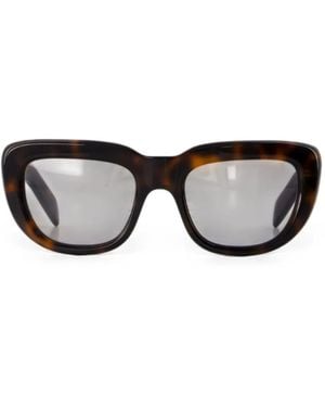 Prada Tortoiseshell-Effect Rectangle-Frame Sunglasses - Black