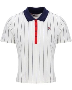 Fila Bb1 Poloshirt Mit Nadelstreifen - Weiß