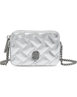 Kurt Geiger Eagle-Plaque Quilted Wallet - White