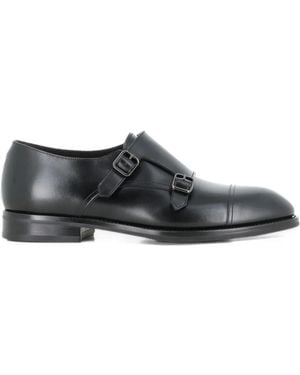Santoni Monk-Schuhe Mit Doppelriemen - Grau