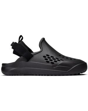 Clear Weather Switchback Touch-Strap Mules - Black