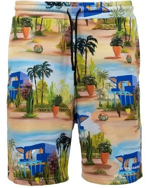 Les Benjamins Short À Imprimé Multicolore - Vert