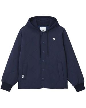 Chocoolate Quilted Hooded Jacket - Blue